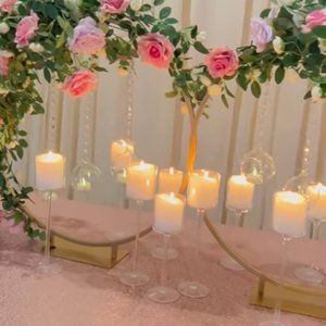 NEW! Clear Glass Tealight Candle Holders NWT